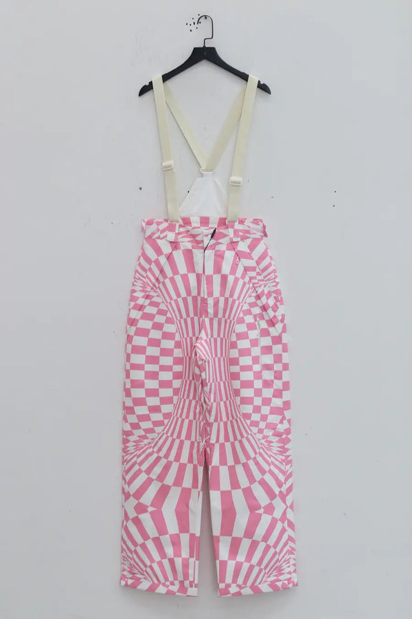 CHENPENG 2022 Ski Pants CP22AWB019 Pink and White Mosaic